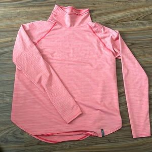 Columbia, pink long sleeve turtleneck, workout material
